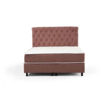 Ružová boxspring posteľ s úložným priestorom 140x200 cm Sonata – Kalune Design - Image 3