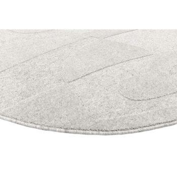 Svetlosivý vlnený okrúhly koberec ø 120 cm Morphic Botanica – Agnella - Image 6