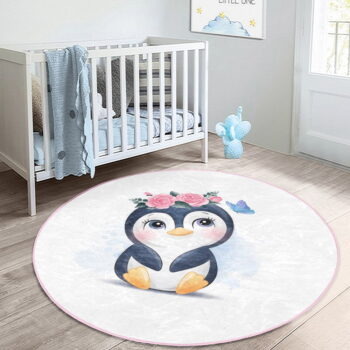 Biely detský koberec ø 100 cm Comfort – Mila Home - Image 2