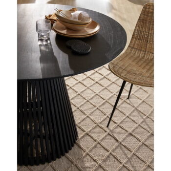 Čierny okrúhly jedálenský stôl z masívu mindi ø 120 cm Jeanette – Kave Home - Image 7