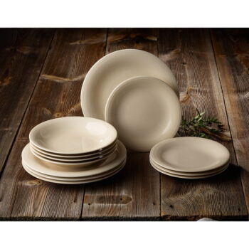 12-dielna súprava béžových porcelánových tanierov Villeroy & Boch Like Color Loop - Image 2