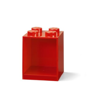 Detská červená nástenná polica LEGO® Brick 4 – Obrázok 2