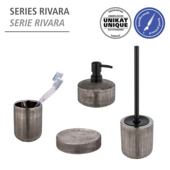 Keramický dávkovač mydla v striebornej farbe 400 ml Rivalta – Wenko – Obrázok 7