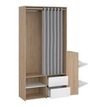 Predsieňová zostava v dekore duba v bielo-prírodnej farbe Kit – Tvilum - Image 3