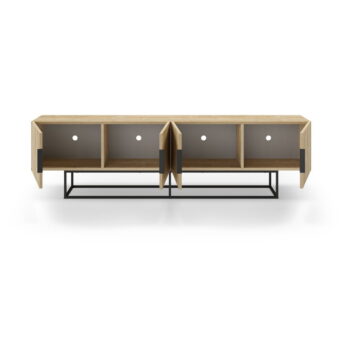 TV stolík v dekore duba v prírodnej farbe 200x55 cm Titan – Marckeric – Obrázok 3