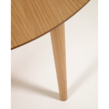 Rozkladací jedálenský stôl v dekore duba v prírodnej farbe ø 120 cm Oqui – Kave Home - Image 10