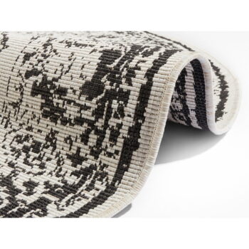 Čierno-krémový vonkajší koberec NORTHRUGS Borbon, ø 140 cm - Image 2