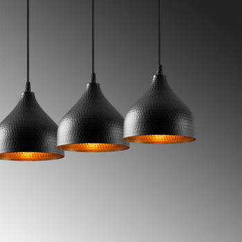Čierne závesné svietidlo s kovovým tienidlom Tattoo – Opviq lights - Image 5