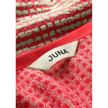 Červená froté osuška z Bio bavlny 70x140 cm Check – JUNA - Image 7