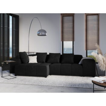 Čierny zamatový vankúš k modulárnej pohovke Rome Velvet - Cosmopolitan Design - Image 4