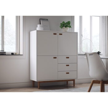 Biela vysoká komoda 114x137 cm Svea – Tenzo - Image 8