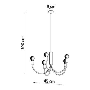 Čierne závesné svietidlo ø 45 cm Karim – Nice Lamps - Image 8