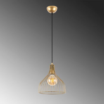 Závesné svietidlo v zlatej farbe s kovovým tienidlom ø 25 cm Cafu – Opviq lights - Image 2