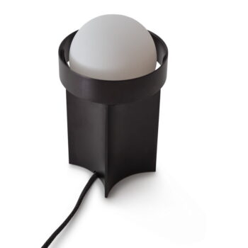 Tmavosivá stmievateľná stolová lampa so skleneným tienidlom (výška 22 cm) Loop – tala - Image 2