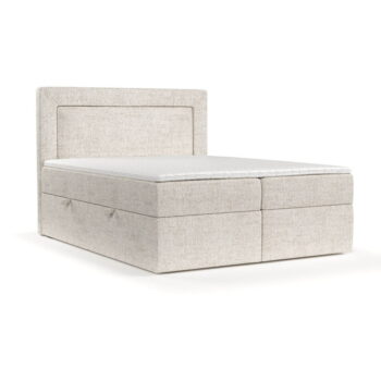 Krémovobiela boxspring posteľ s úložným priestorom 160x200 cm Imagine – Maison de Rêve
