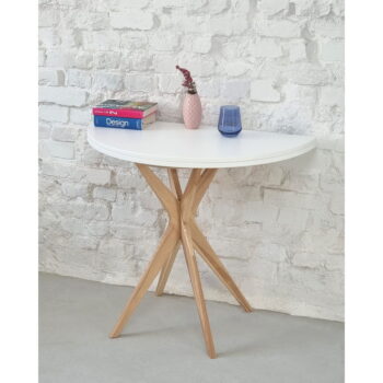 Okrúhly rozkladací jedálenský stôl 45x90 cm Jubi – Ragaba – Obrázok 6
