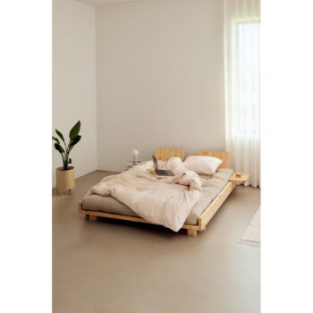 Dvojlôžková posteľ z borovicového dreva s roštom v prírodnej farbe 160x200 cm Social Bed – Karup Design - Image 8