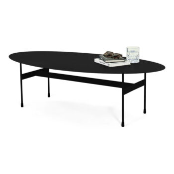 Čierny kovový konferenčný stolík 39x120 cm Mira – Spinder Design - Image 2