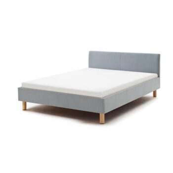 Modrosivá čalúnená jednolôžková posteľ 120x200 cm Lena – Meise Möbel