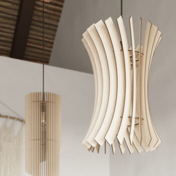 Závesné svietidlo v prírodnej farbe s dreveným tienidlom ø 30 cm Menges – Nice Lamps - Image 4