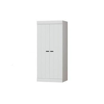 Biela šatníková skriňa z borovicového dreva 77x175 cm Connect – WOOOD - Image 2
