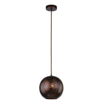 Koňakovohnedé závesné svietidlo s kovovým tienidlom Sfinks – Candellux Lighting - Image 5