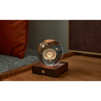Tmavohnedá stmievateľná stolová lampa so skleneným tienidlom (výška 12 cm) Amber - Gingko - Image 2