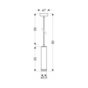 Čierne závesné svietidlo s dreveným tienidlom ø 7 cm Tubo – Candellux Lighting - Image 3
