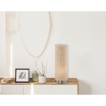 Béžová stolová lampa s textilným tienidlom (výška  35 cm) Thor – Fischer & Honsel - Image 3