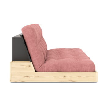 Ružová menčestrová rozkladacia pohovka 196 cm Base – Karup Design - Image 2