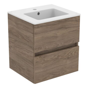 Závesná skrinka pod umývadlo v dekore orecha v prírodnej farbe 50x55 cm Eurovit+ – Ideal Standard – Obrázok 3