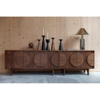 Hnedá nízka komoda v dekore orecha 120x58 cm Groove – Zuiver - Image 9