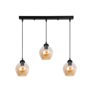 Čierne závesné svietidlo so skleneným tienidlom 14x70 cm Aspa - Candellux Lighting - Image 5