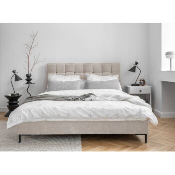 Béžová čalúnená dvojlôžková posteľ s roštom 180x200 cm Eve – Miuform – Obrázok 2
