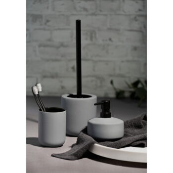 Sivý keramický pohárik na kefky Wenko Avellino – Obrázok 2