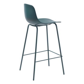 Plastová barová stolička v petrolejovomodrej farbe 92,5 cm Whitby – Unique Furniture - Image 3