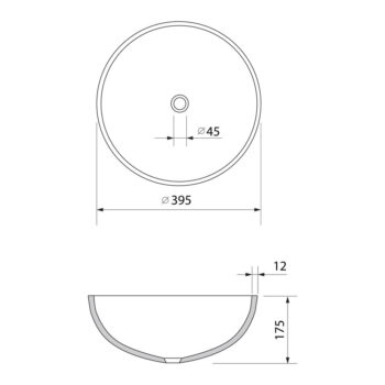 Čierne sklenené okrúhle umývadlo ø 39,5 cm Marac – Sapho - Image 4