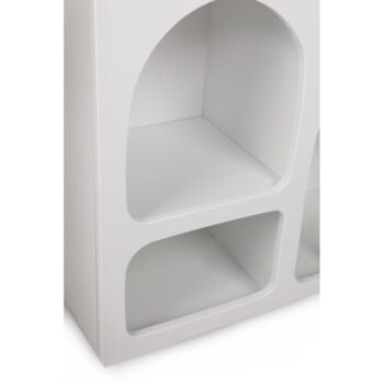 Biela poschodová polica 120 cm Lorin – Kalune Design - Image 9