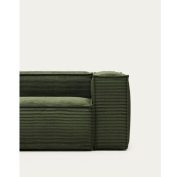 Zelená menčestrová pohovka 240 cm Blok – Kave Home - Image 4