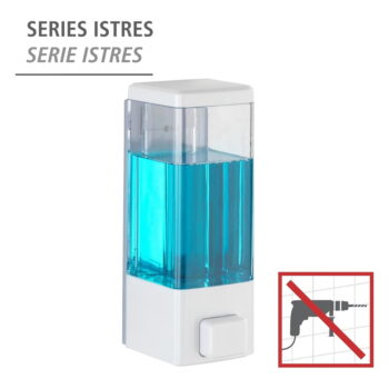 Biely nástenný plastový dávkovač mydla 320 ml Istres – Wenko – Obrázok 8