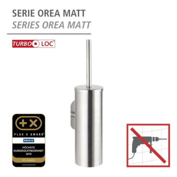 Samodržiaca WC kefa z nehrdzavejúcej ocele v matne striebornej farbe Orea – Wenko - Image 5