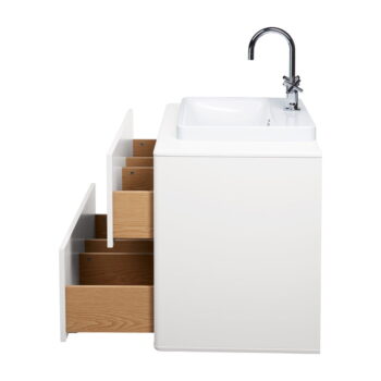 Biela závesná skrinka s umývadlom bez batérie 80x62 cm Color Bath – Tom Tailor – Obrázok 8