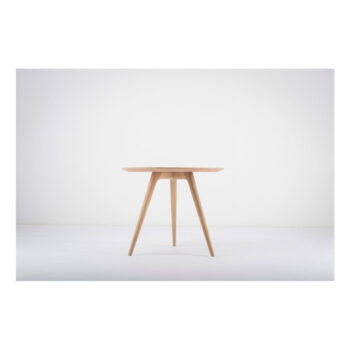 Odkladací stolík z dubového dreva s čiernou doskou Gazzda Arp, ⌀ 55 cm - Image 5