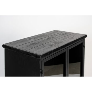 Čierna kovová vitrína 65x105 cm Ferre – White Label - Image 8