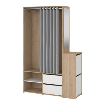 Predsieňová zostava v dekore duba v bielo-prírodnej farbe Kit – Tvilum - Image 2
