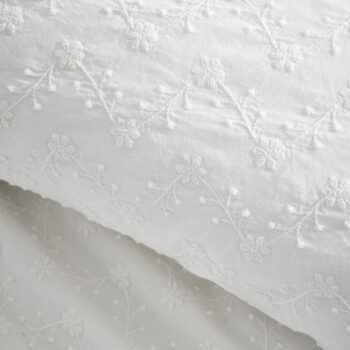 Biele bavlnené obliečky na dvojlôžko 200x200 cm French Knot Jacquard – Bianca - Image 3