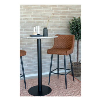 Okrúhly barový stôl s doskou v dekore mramoru ø 70 cm Bolzano – House Nordic – Obrázok 7