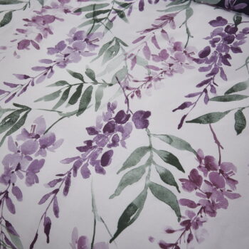 Bielo-fialové obliečky na jednolôžko 135x200 cm Wisteria - Catherine Lansfield - Image 5