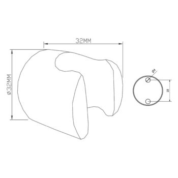 Mosadzný držiak na sprchovú hlavicu v lesklo striebornej farbe ø 3 cm – Sapho - Image 2