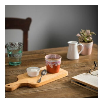 Bielo-oranžový kameninový hrnček na espresso Costa Nova, 200 ml – Obrázok 2